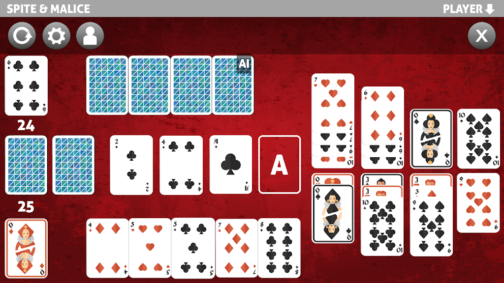 spite and malice card game Zrzut ekranu 1