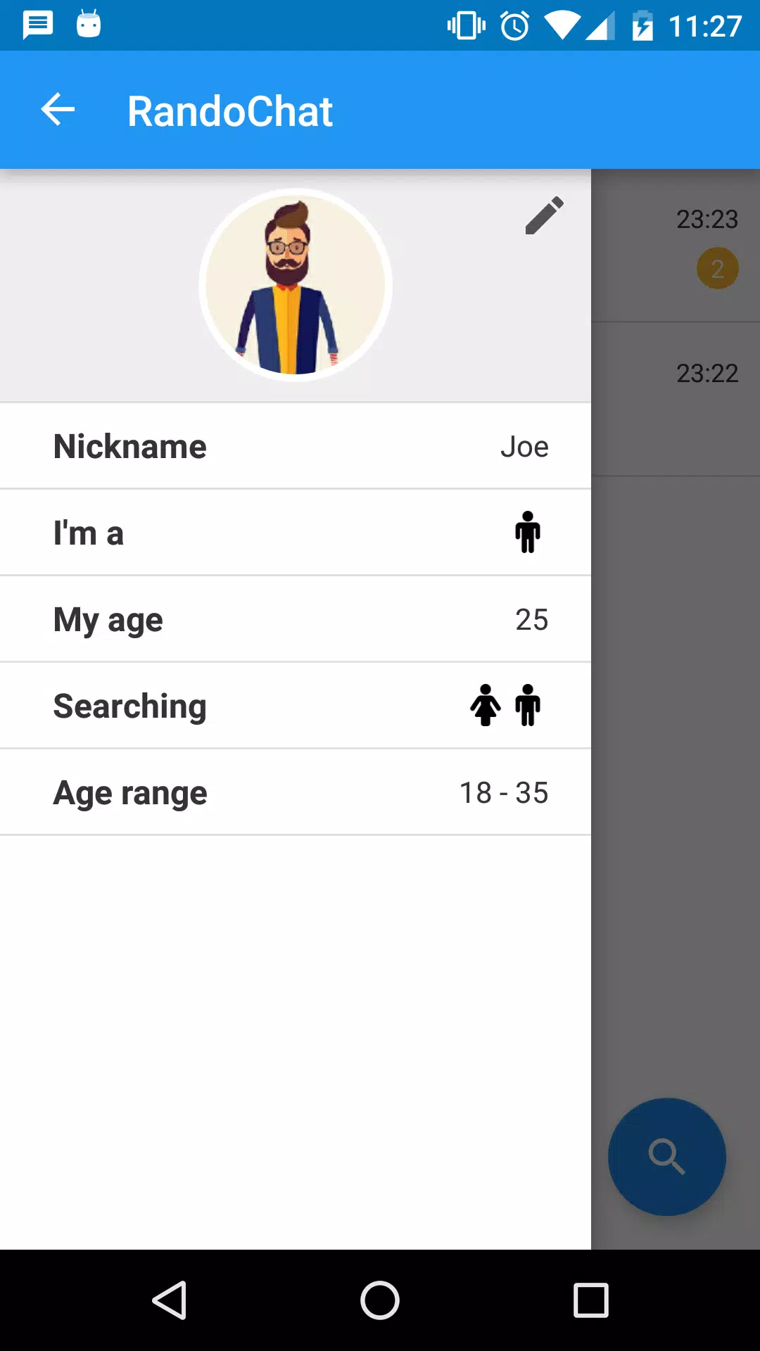 RandoChat Tangkapan skrin 1