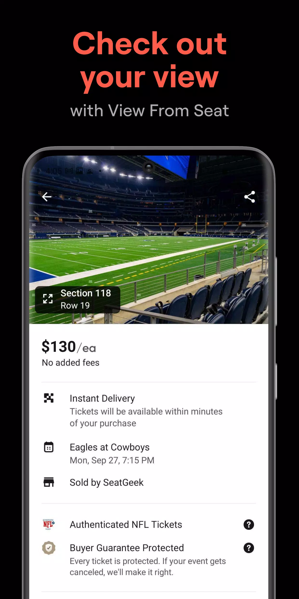 SeatGeek – Tickets to Events Captura de pantalla 3