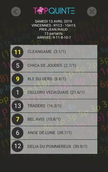Top Quinté - Gagner avec la mu Zrzut ekranu 4