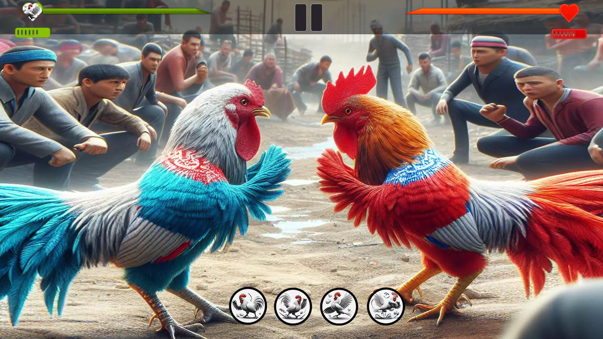 Farm Rooster Fighting Chicks 1 Tangkapan skrin 1