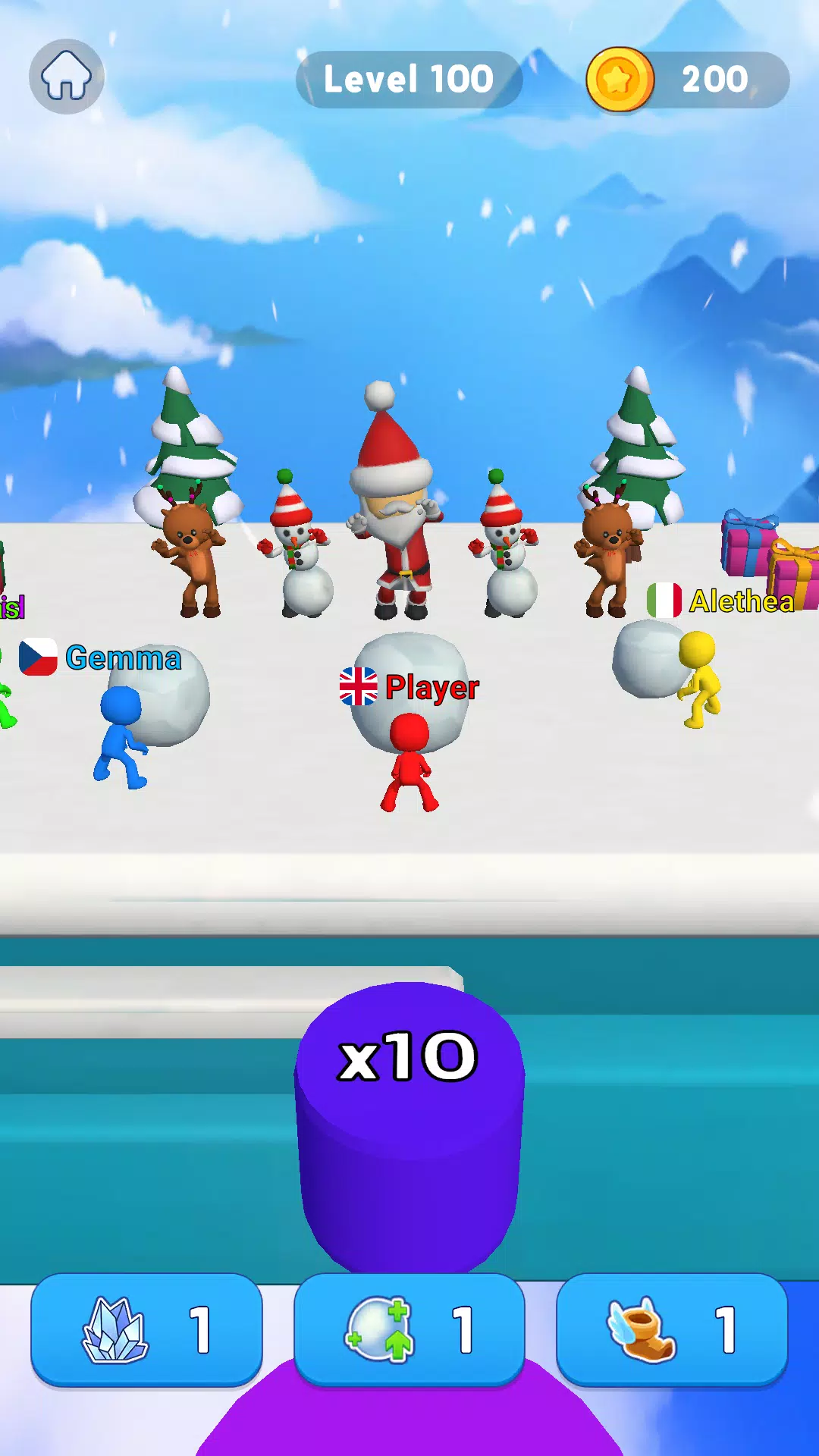 Snowball Race 3D: Ice Bridge 스크린샷 4