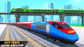 City Train Driving Train Games Captura de tela 4