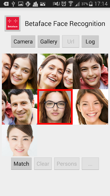 Betaface Face Recognition Schermafbeelding 1