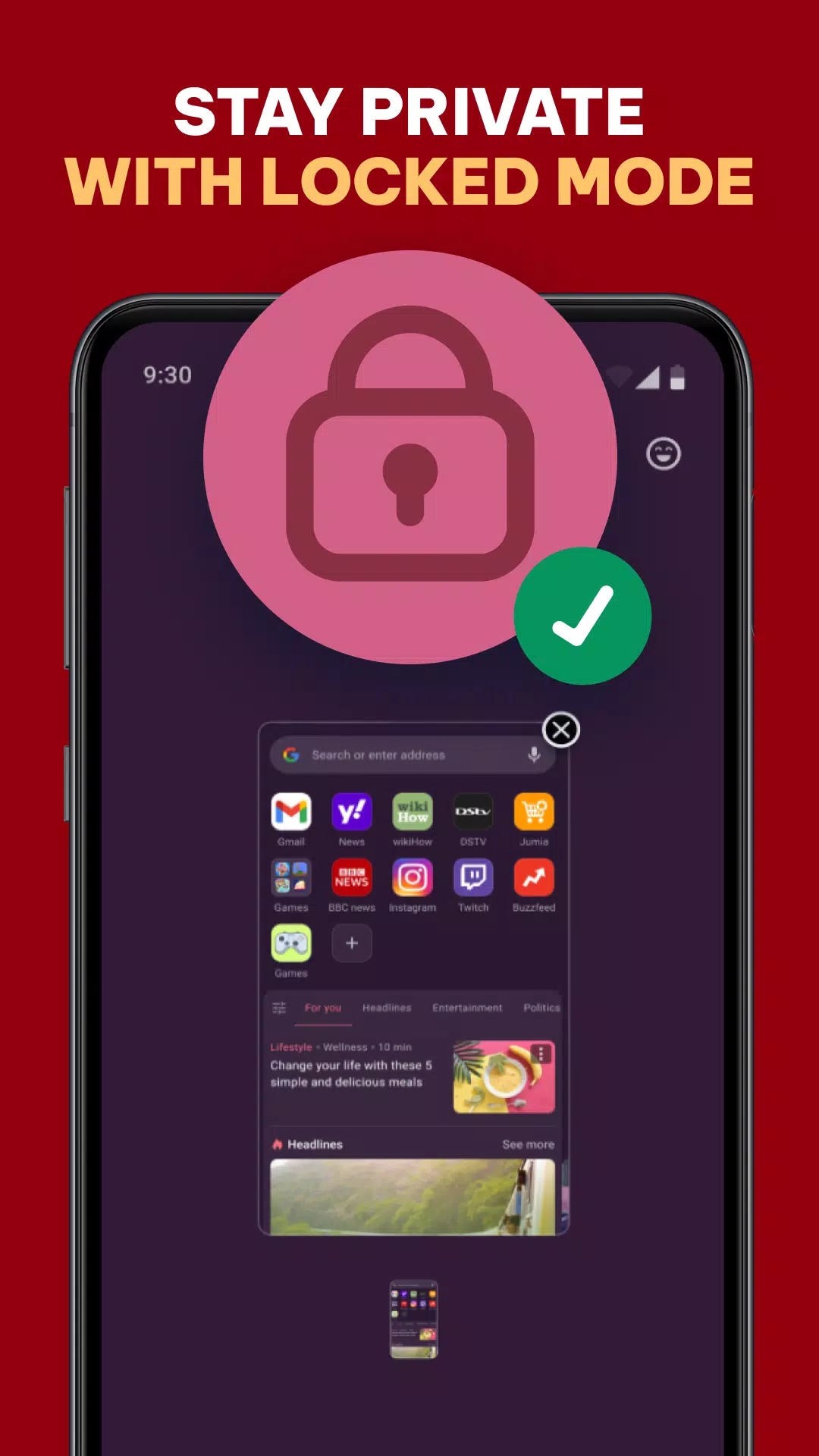 Opera Mini - 极速浏览器应用截图第4张