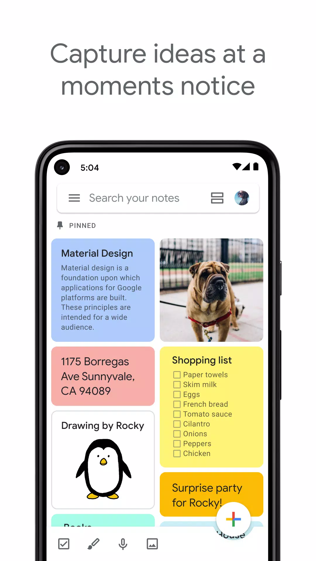 Schermata Google Keep - Notes and Lists 1