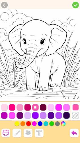 Animal coloring pages games スクリーンショット 4