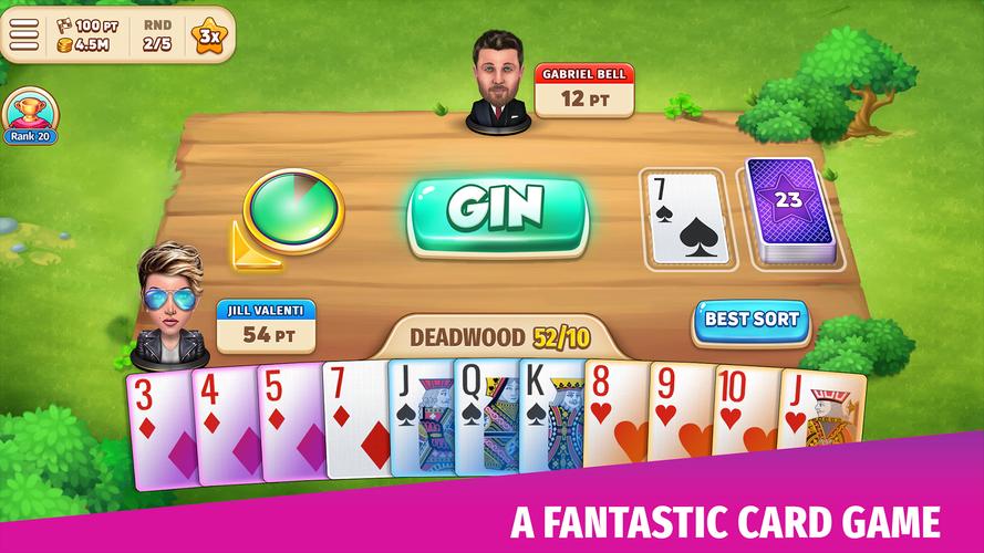 Gin Rummy Stars - Card Game 스크린샷 1