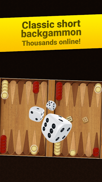 Backgammon Short Arena: Play online backgammon! Captura de pantalla 1
