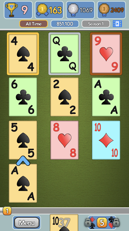 One Stack Solitaire: Free Card Game Screenshot 1