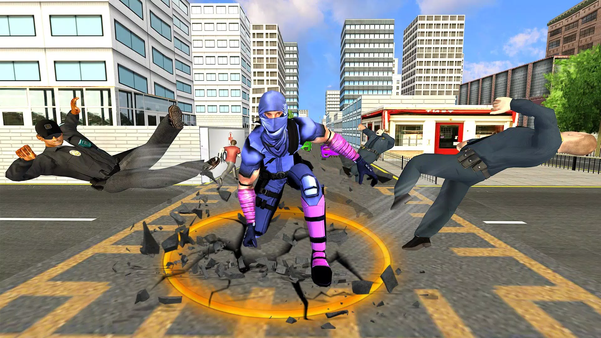 Flying Ninja Hero Crime Chase Скриншот 2