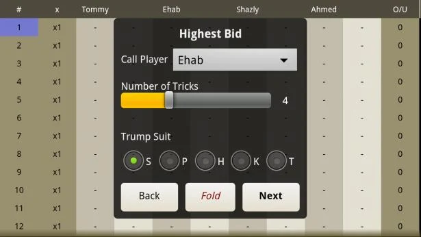 Estimation Scoresheet Screenshot 3