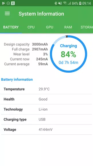 Schermata Battery Wear Level: Measuring 1