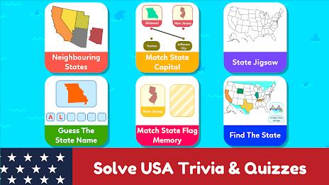 USA Map Kids Geography Games應用截圖第3張