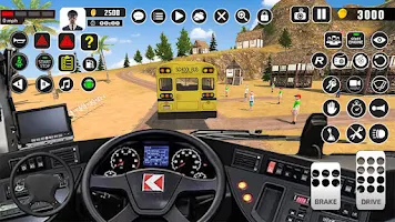 Offroad School Bus Driver Game Tangkapan skrin 3