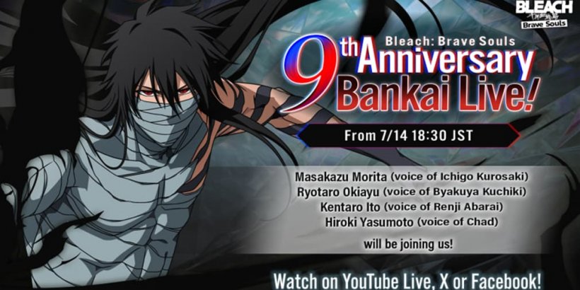 Bleach: Brave Souls to commemorate 9th anniversary with special live-stream featuring original VAs