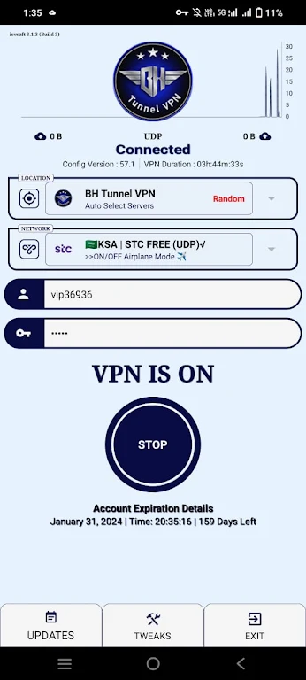 BH Tunnel VPN Tangkapan skrin 1