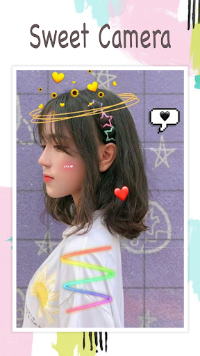 Live face sticker sweet camera Screenshot 3