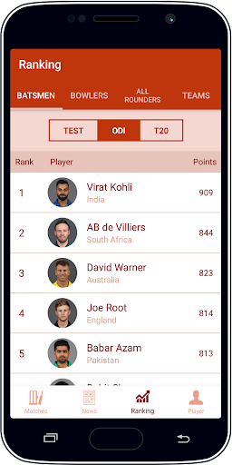 Live Cricket Score & News Captura de tela 2