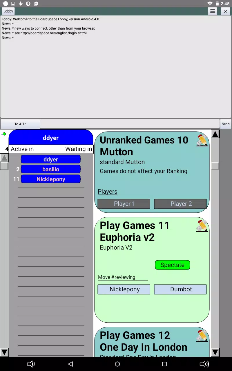 Boardspace.net Screenshot 2