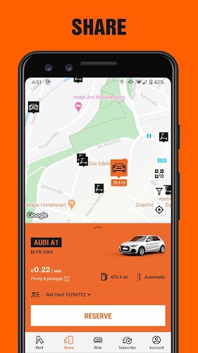 SIXT: レンタカー、カーシェアリング、車両の呼び出し スクリーンショット 3