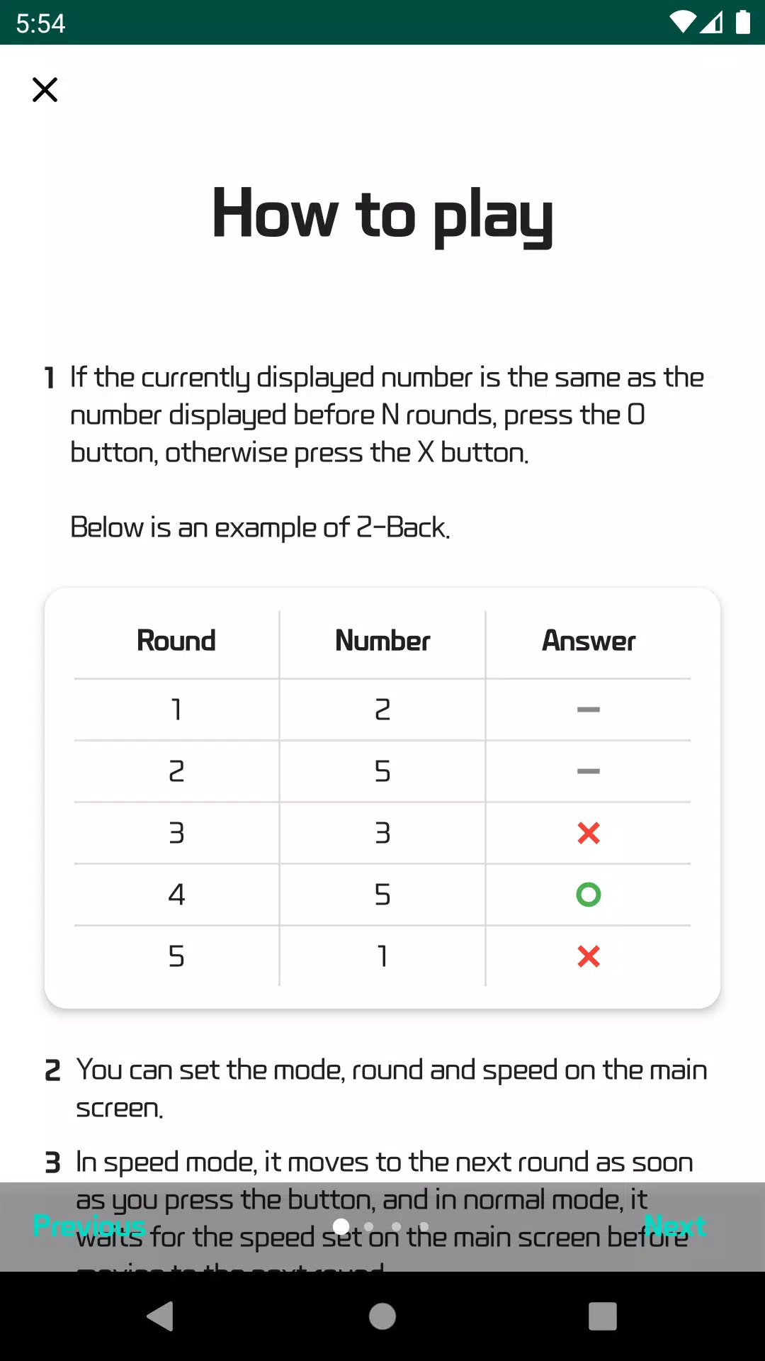 N-Back - Brain Training ဖန်သားပြင်ဓာတ်ပုံ 1