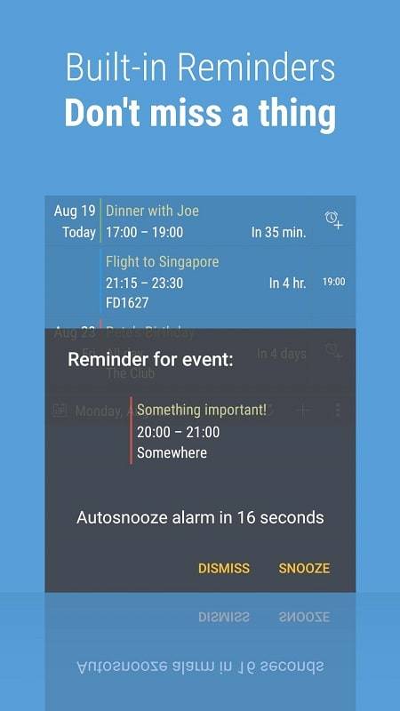 Calendar Widget: Month/Agenda Tangkapan skrin 2