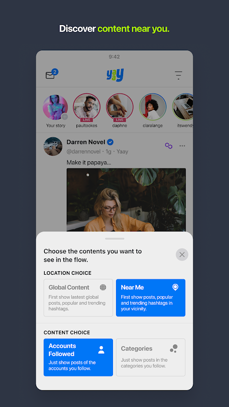Yaay Social Media Скриншот 1
