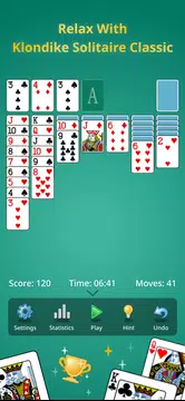 Solitaire Klondike classic. Скриншот 1