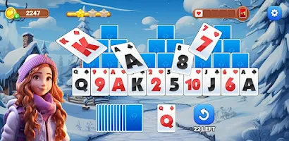 Winter Solitaire TriPeaks Скриншот 1