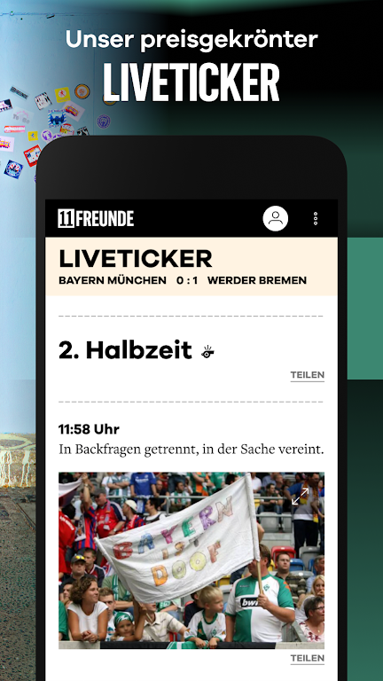 11FREUNDE - News & Liveticker ภาพหน้าจอ 2