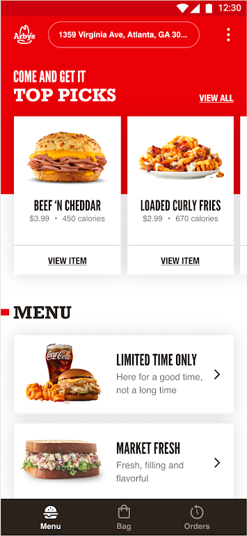 Arby's Fast Food Sandwiches स्क्रीनशॉट 1