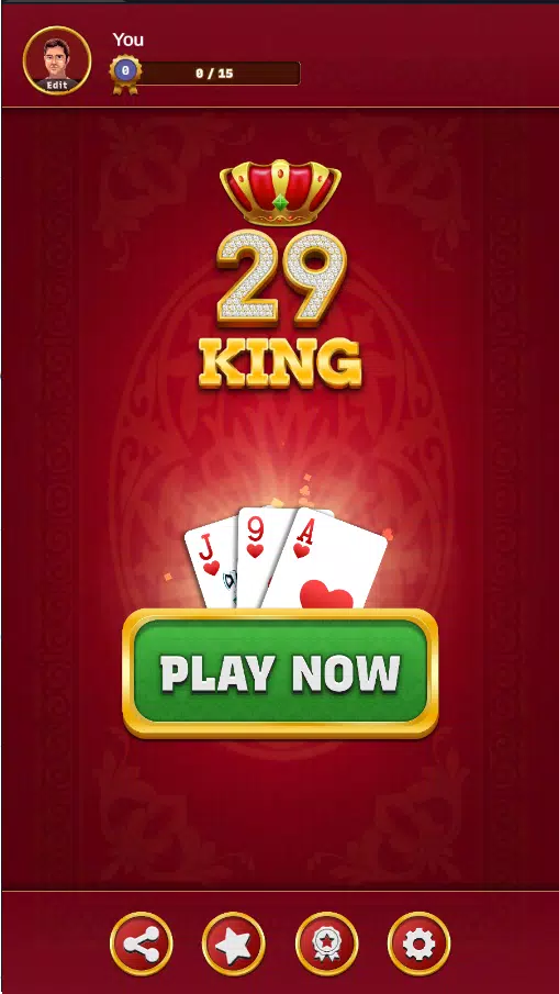 29 King Card Game Offline ဖန်သားပြင်ဓာတ်ပုံ 1