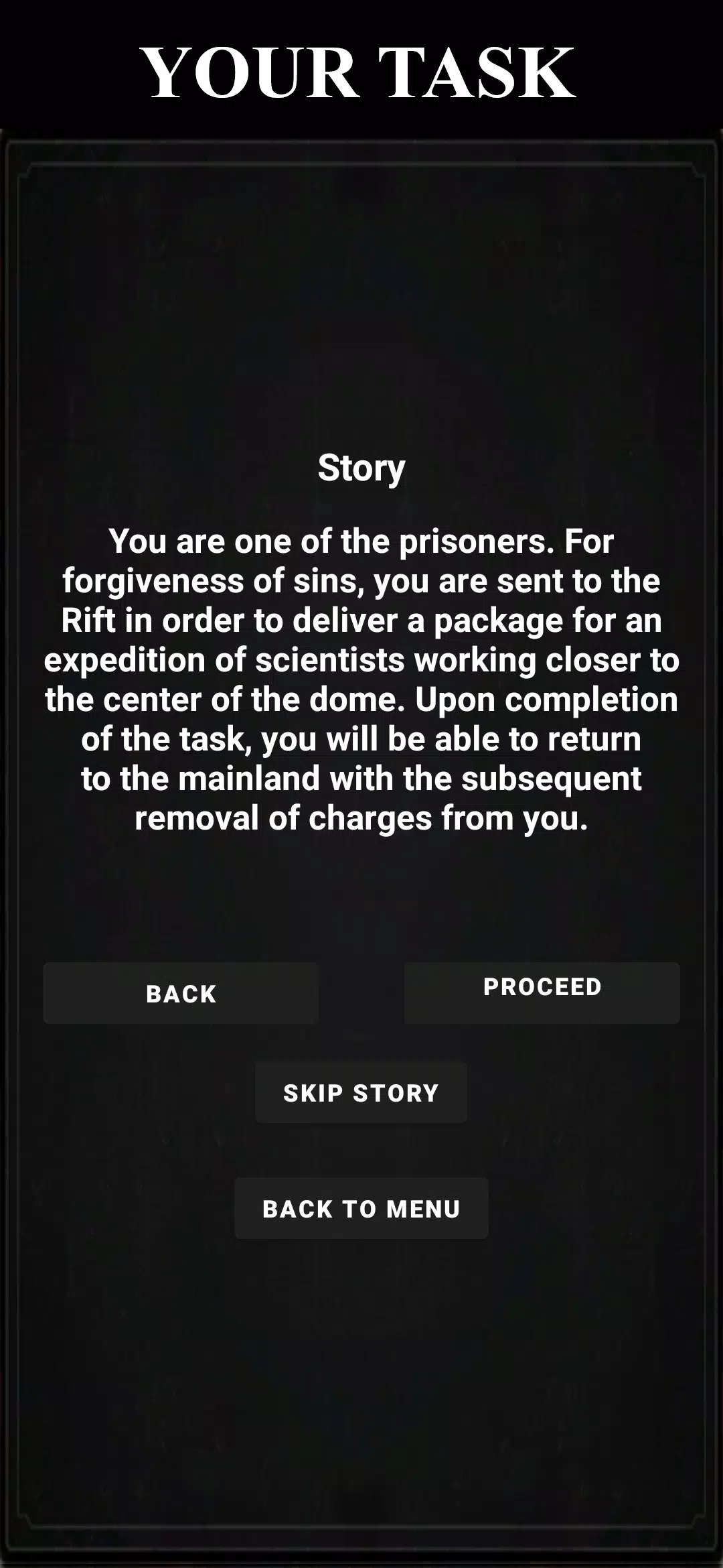 Fault Zone: Text Quest RPG Survival 스크린샷 1
