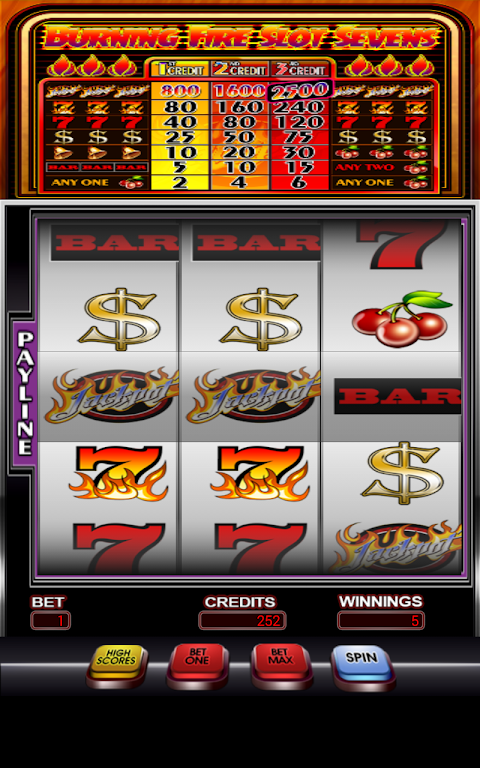 Burning Fire Slot Sevens Screenshot 1