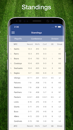 Football NFL 2017 Schedule, Live Scores, & Stats Ảnh chụp màn hình 2