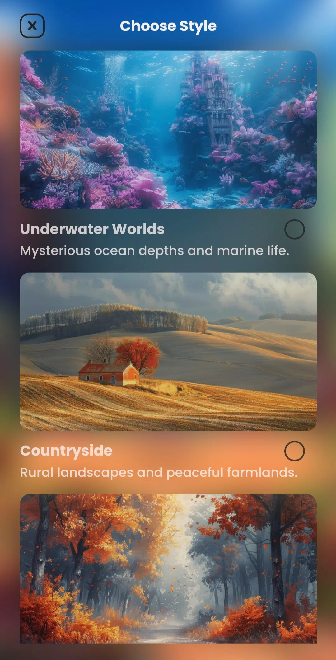 AI Landscape Generator App स्क्रीनशॉट 3