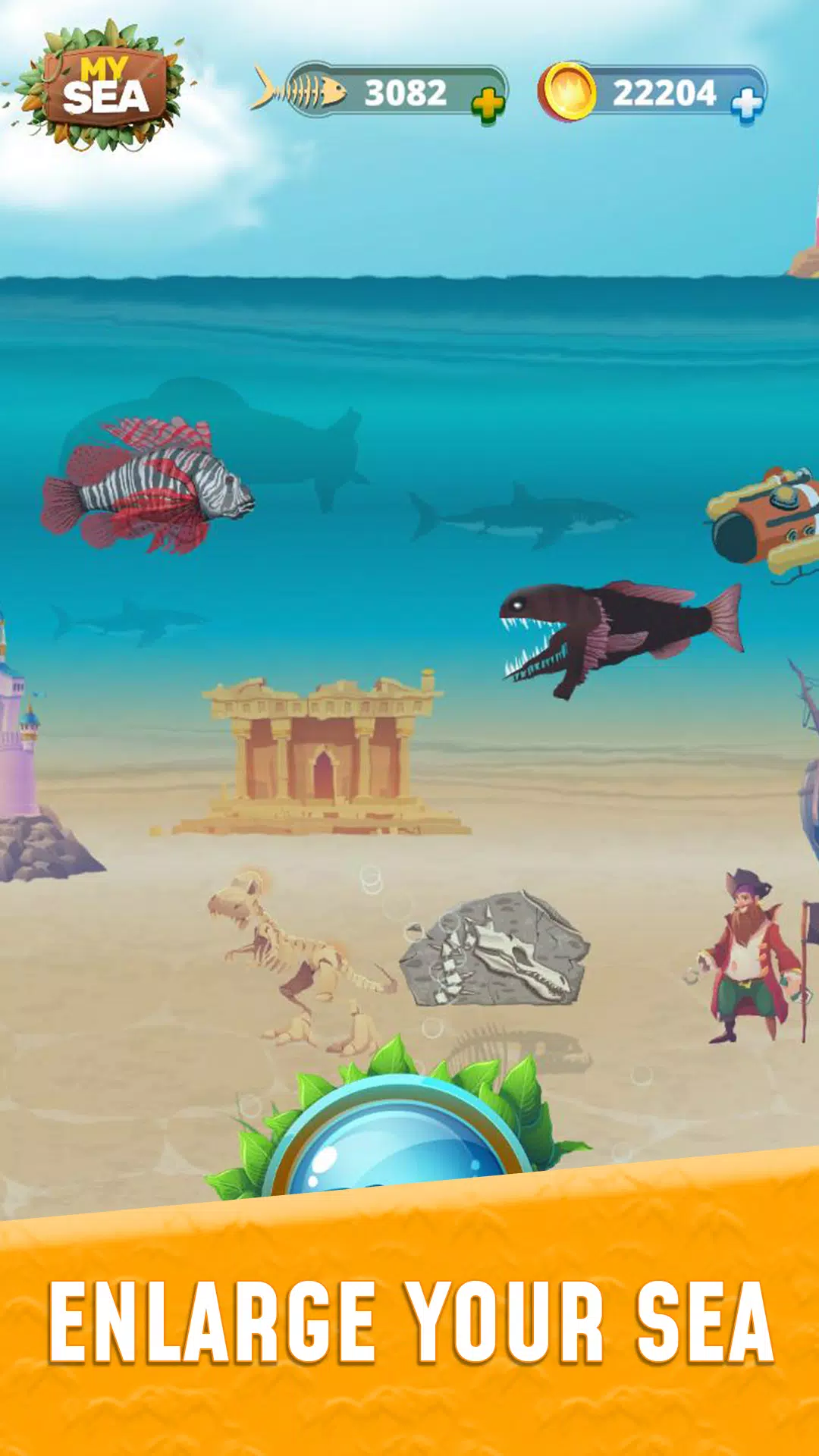 Grow Fish.io : Fish Hunter स्क्रीनशॉट 1