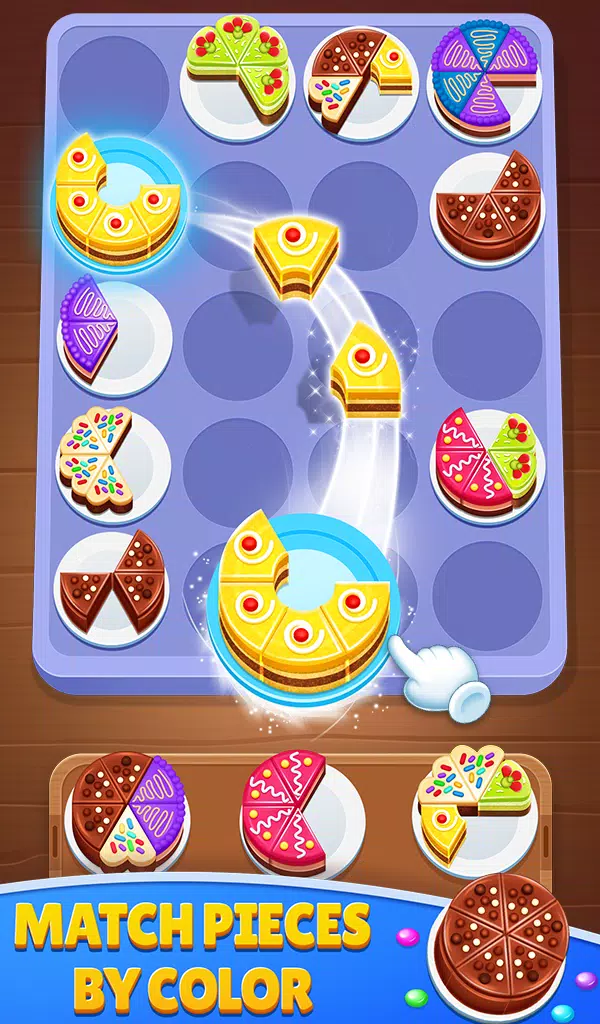 Cake Sort 3d - Match and Merge Screenshot 1
