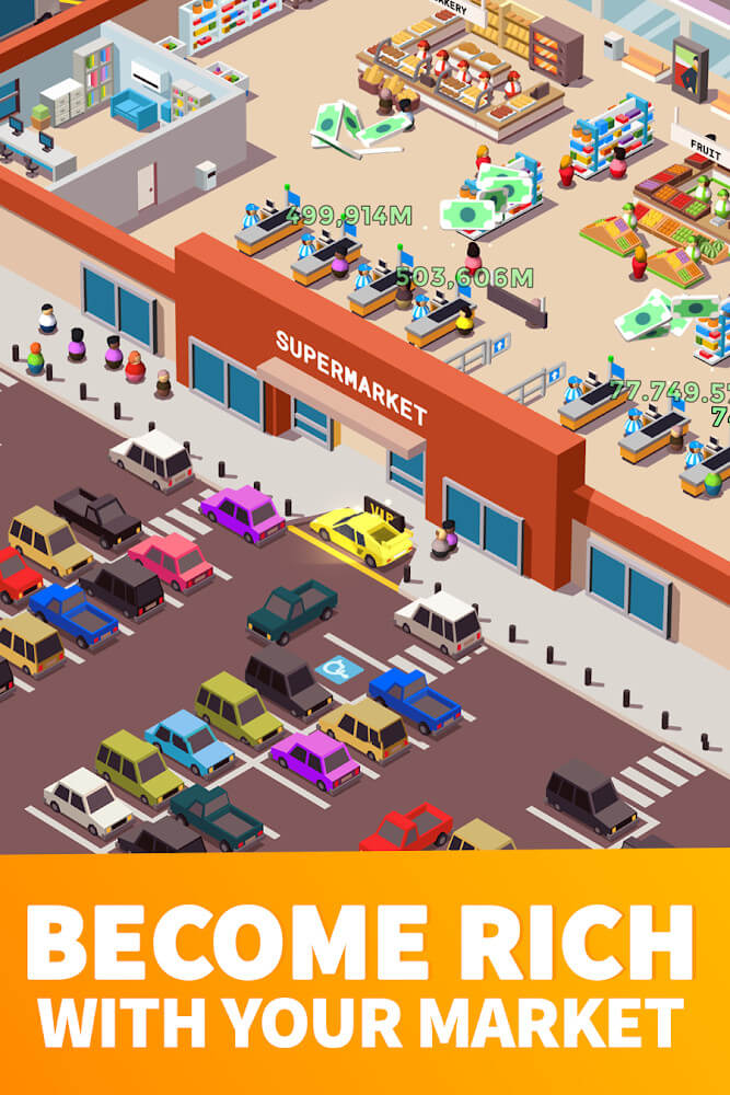 Idle Supermarket Tycoon Mod 스크린샷 2