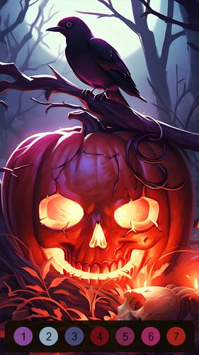 Halloween Witch Coloring Games Captura de pantalla 3