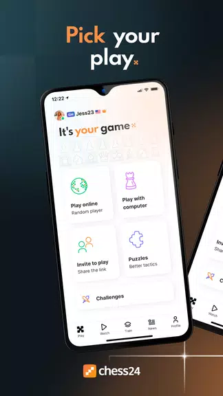 chess24 > Play, Train & Watch Ảnh chụp màn hình 1