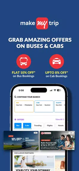 MakeMyTrip Hotels, Flight, Bus Captura de tela 3