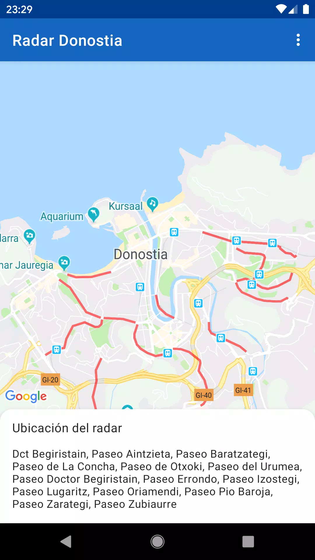 Schermata Radar Donostia 1