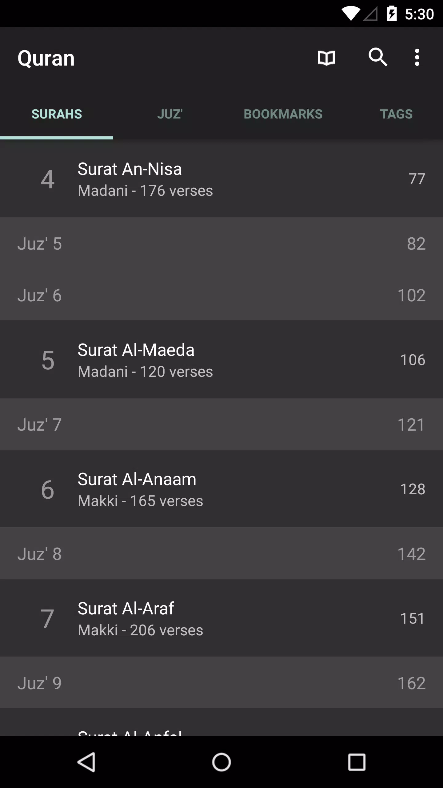 Schermata Quran 1