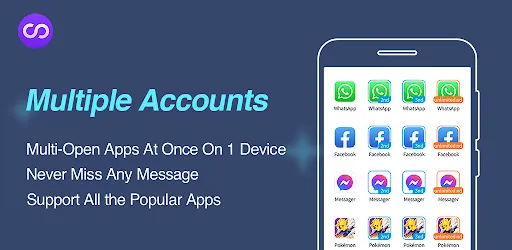 Multiple Accounts: Dual Space スクリーンショット 1