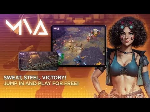 Mech vs Aliens gameplay screenshot showing futuristic mech combat