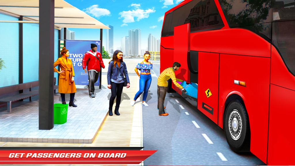 City Coach Bus Driving Sim 3D Скриншот 4