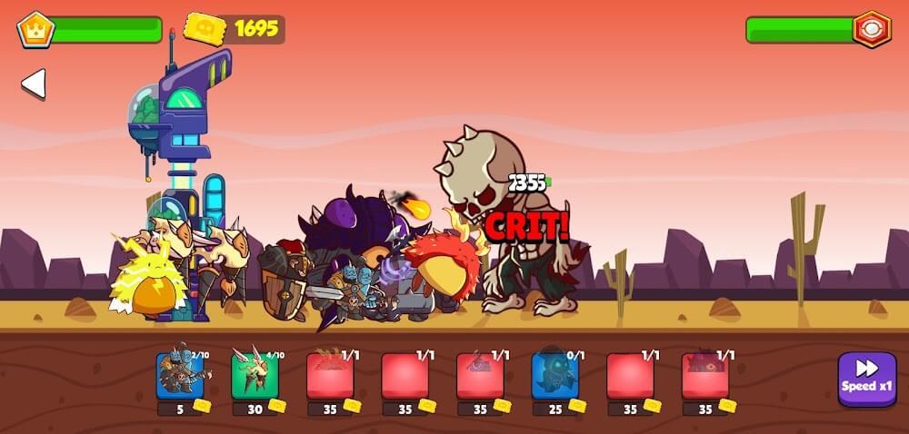 Heroes vs Monsters: Tower War Tangkapan skrin 1