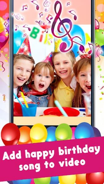 Happy Birthday Video Maker With Music And Photos Capture d'écran 1